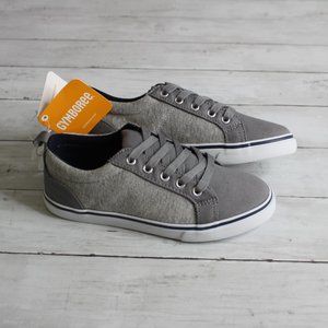 Gymboree Boy's Gray Canvas Sneakers Kid Size 12 Lace Up